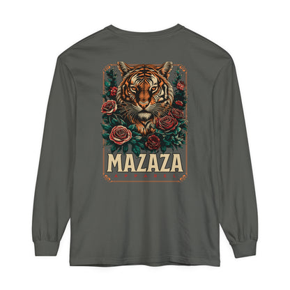 Mazaza tiger Unisex Garment-dyed Long Sleeve T-Shirt